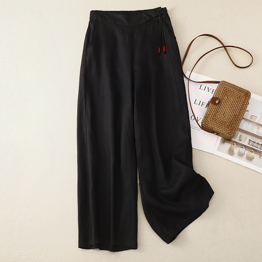 Ariadne Wide-Leg Linen Pants