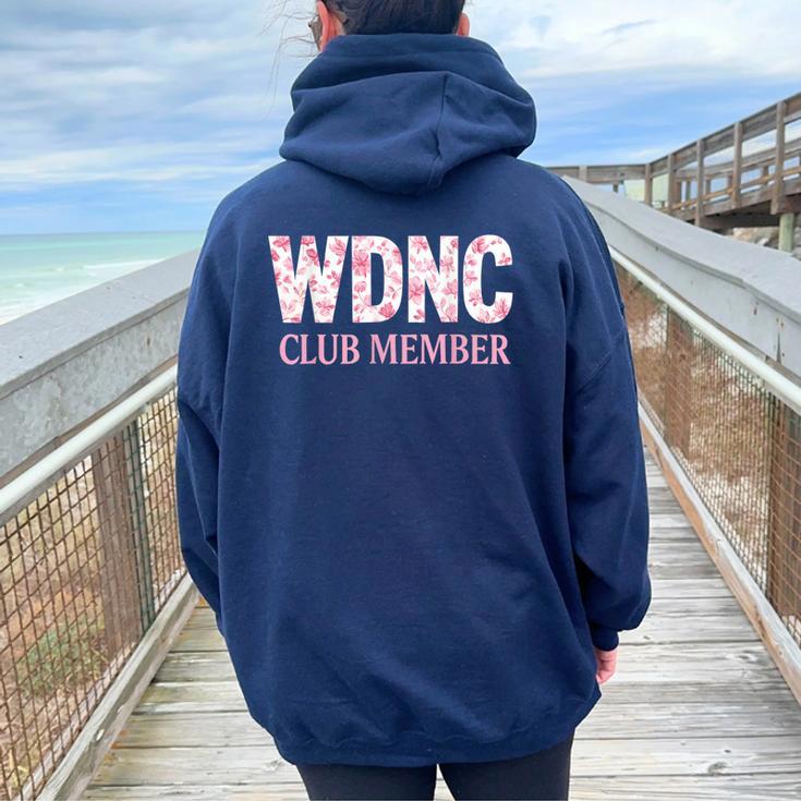We Do Not Care Club Member Humor Joke Sarcastic Quote Women Oversized Hoodie Back Print