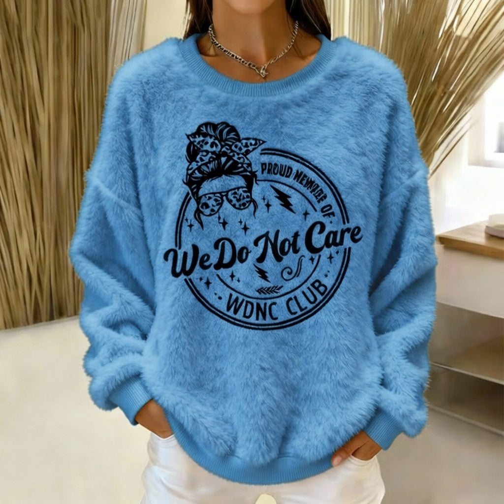 Women's Retro Funny Proud Member Of Club We Do Not Care Menopause Perimenopause Print flannel