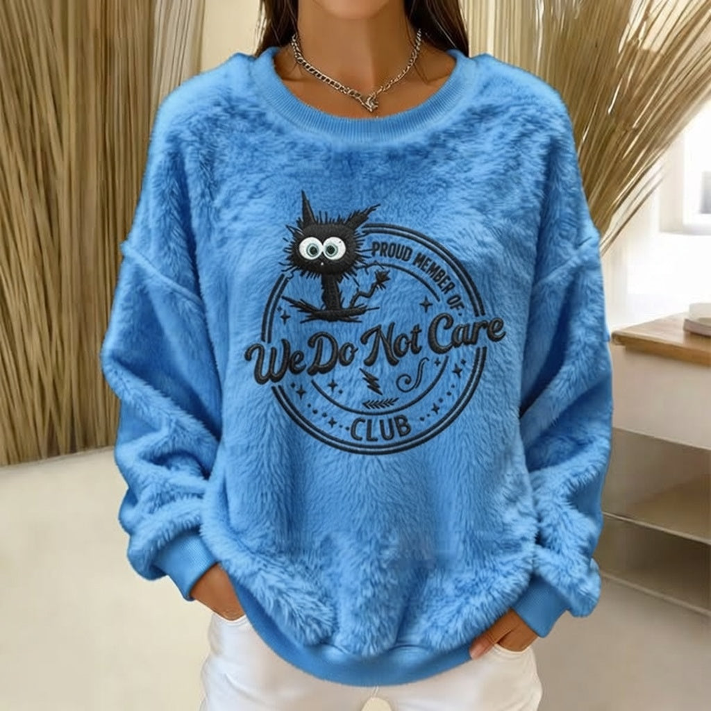 Women's Retro Funny Proud Member Of Club We Do Not Care Menopause Perimenopause Print flannel