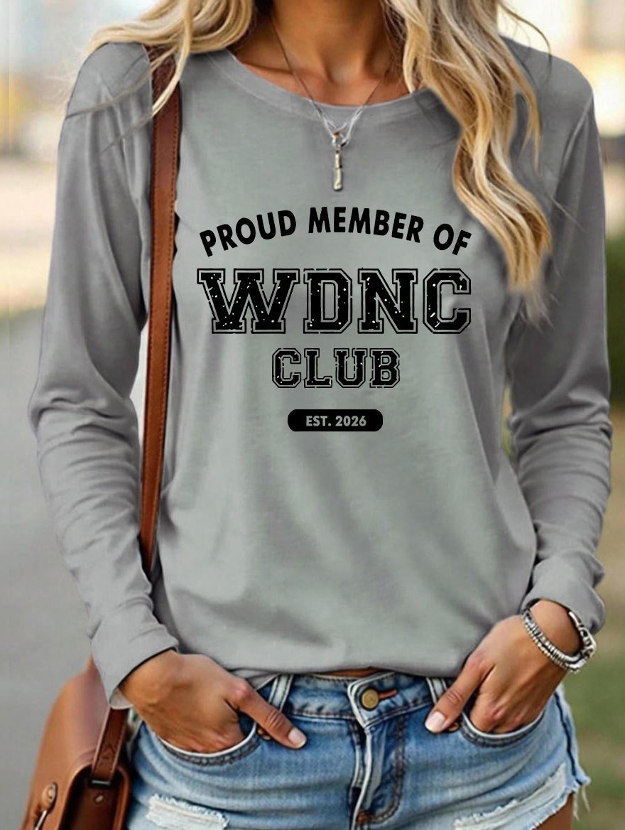 Women's  Round neck Retro Funny Proud Member Of  Club Menopause Perimenopause Print T-Shirt