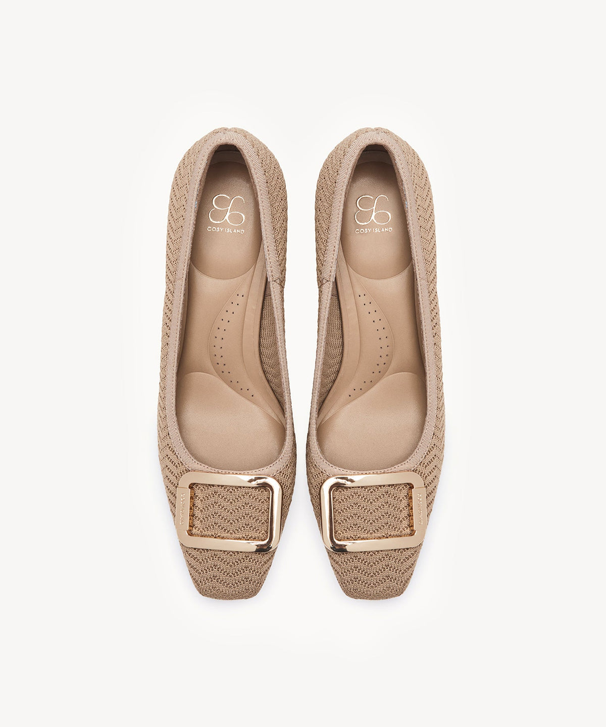 Signature Buckle Square Toe Heeled Pump