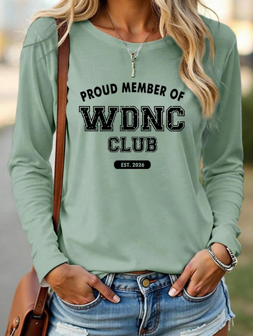 Women's  Round neck Retro Funny Proud Member Of  Club Menopause Perimenopause Print T-Shirt