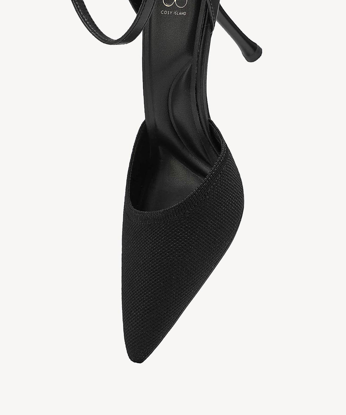 Bicolor Strapped Pointed Toe Stiletto Pump