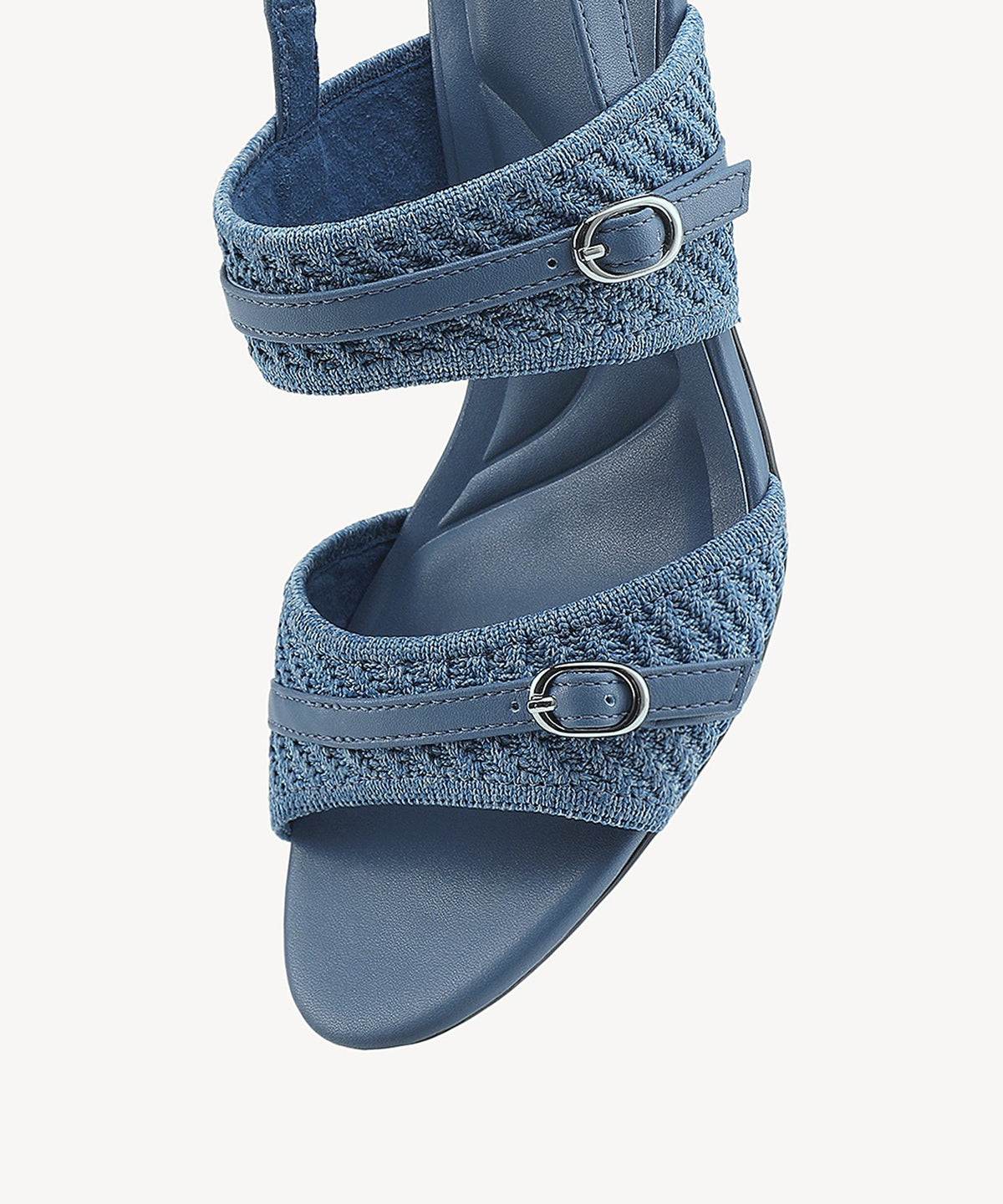 SteadyWeave Block Heeled Double Strap Sandal