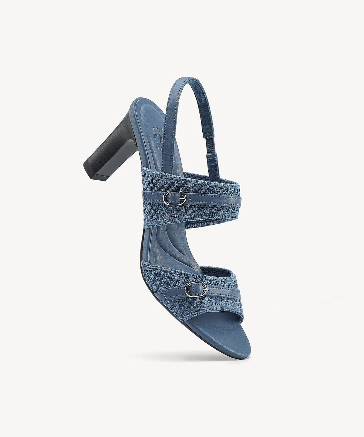 SteadyWeave Block Heeled Double Strap Sandal