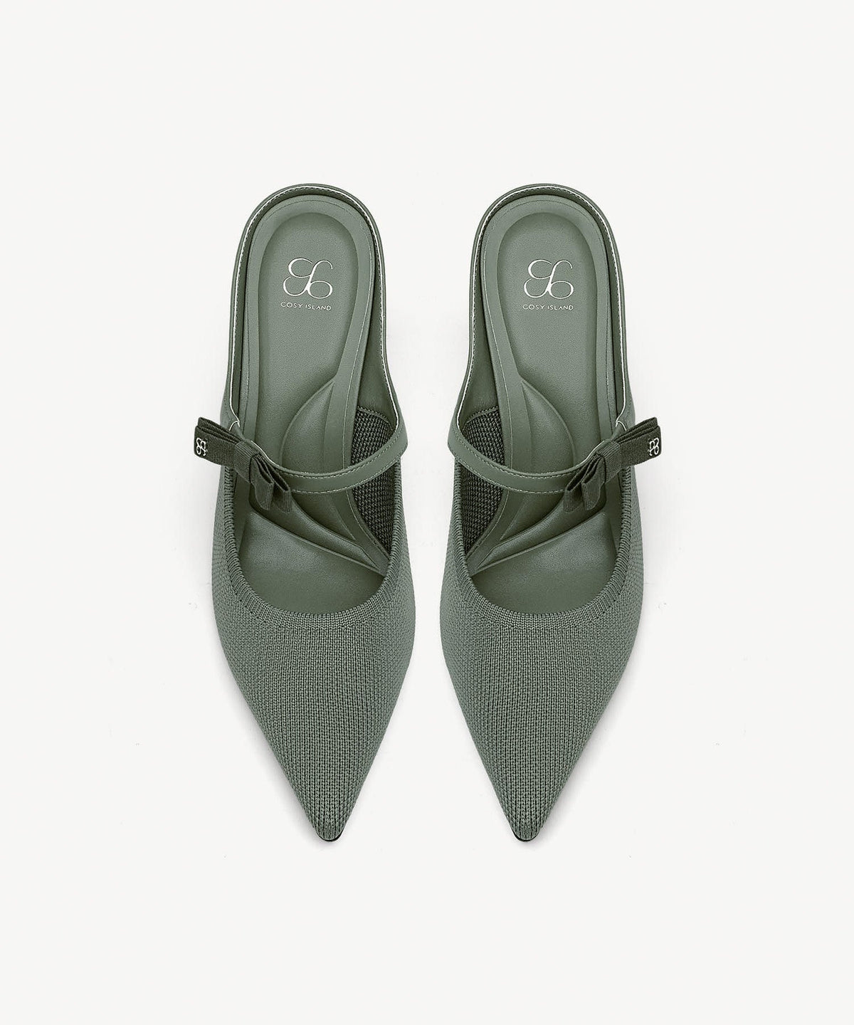 GraceLithe Bow Pointed Toe Heeled Mule