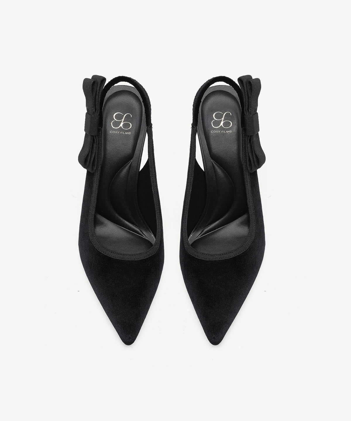 Everlush Velvet Pointed Toe Heeled Slingback