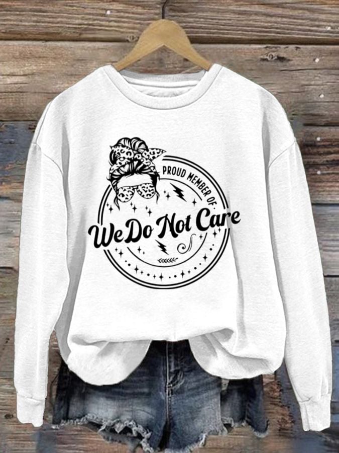 Retro Funny Proud Member Of  Print Sweatshirt