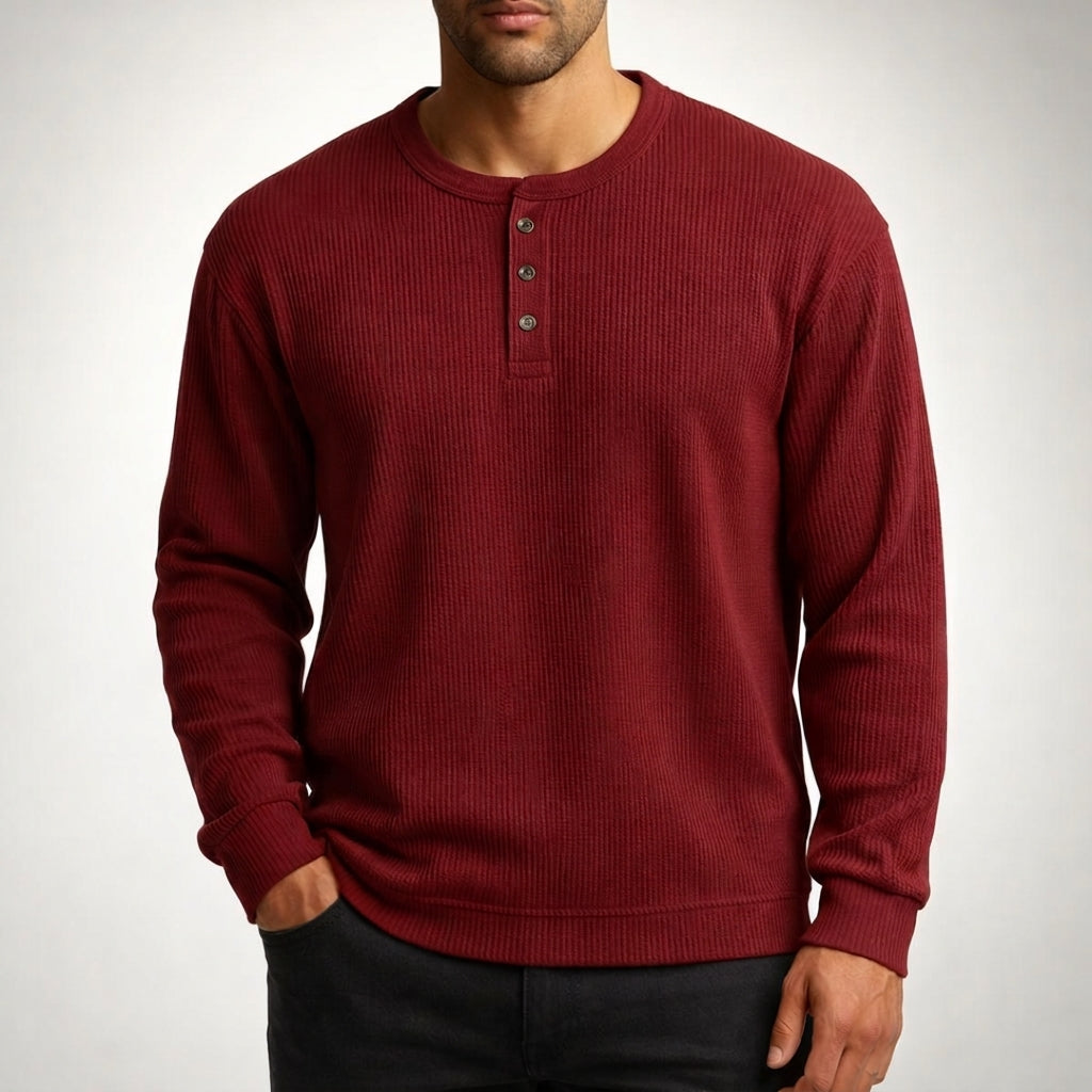 Acadia Waffle Henley