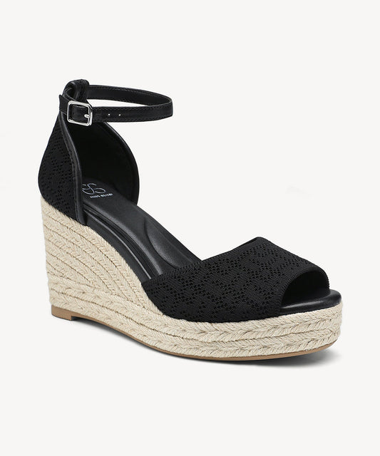 Commute Espadrilles Round Toe Wedge Sandal