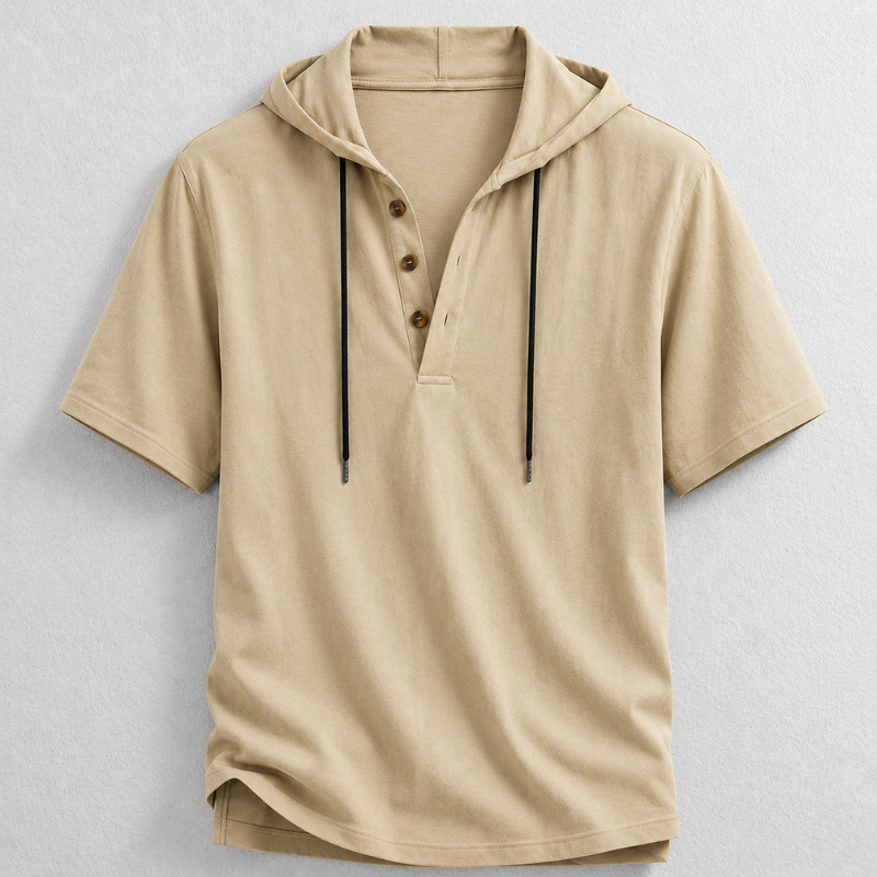 Camisa Henley Blake con capucha