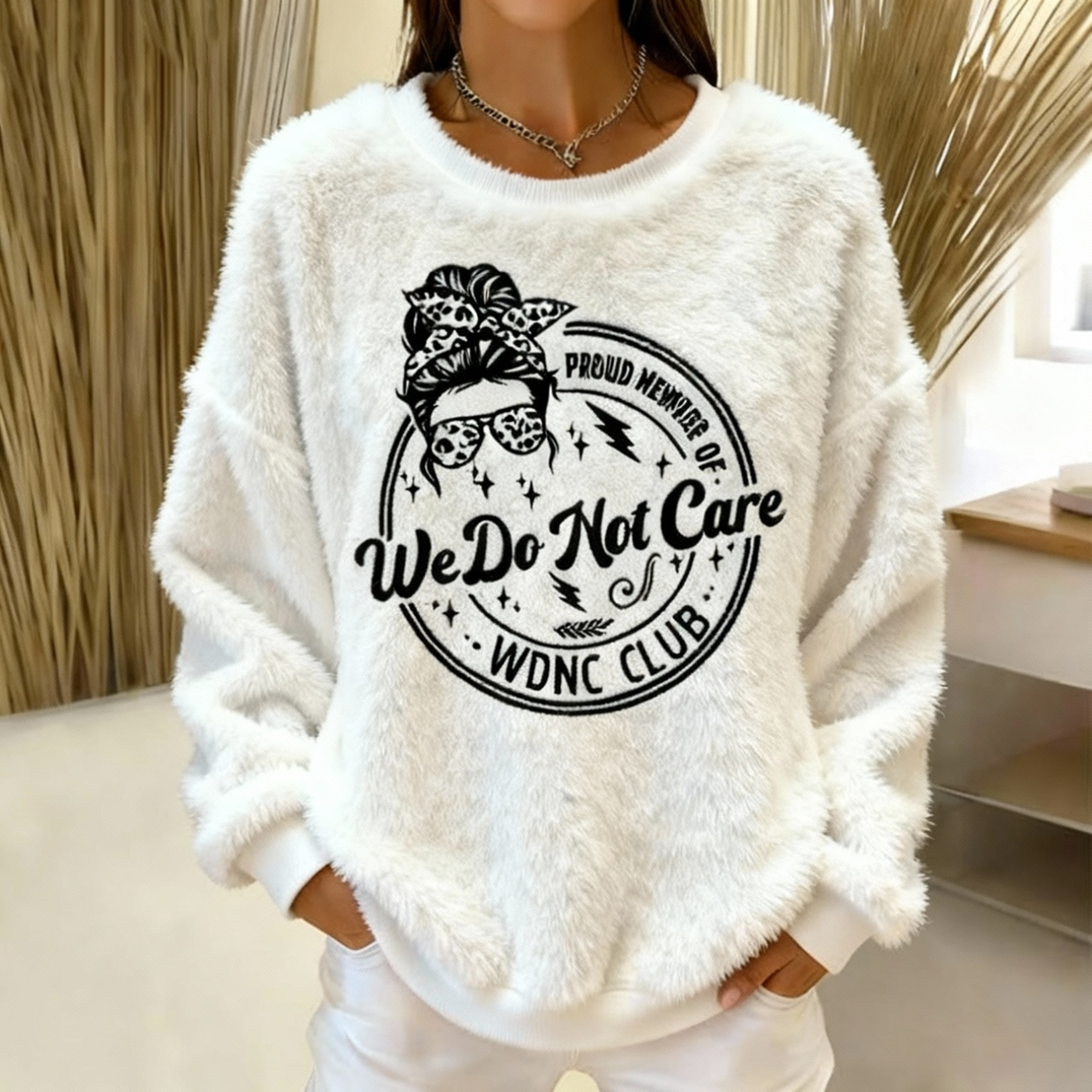Women's Retro Funny Proud Member Of Club We Do Not Care Menopause Perimenopause Print flannel