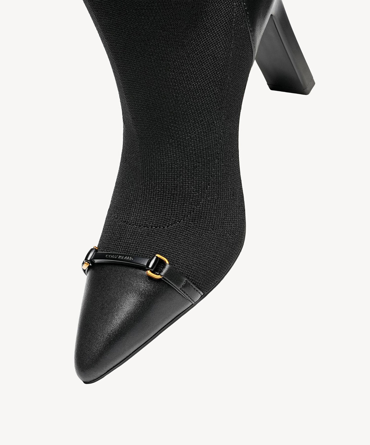 LuxeBit Pointed Toe Heeled Ankle Boot