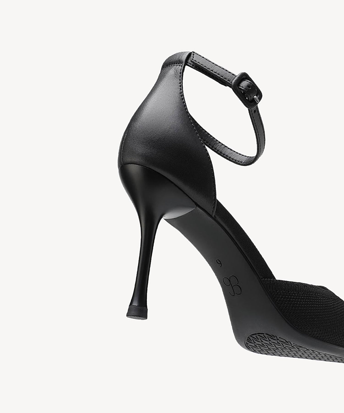 Bicolor Strapped Pointed Toe Stiletto Pump