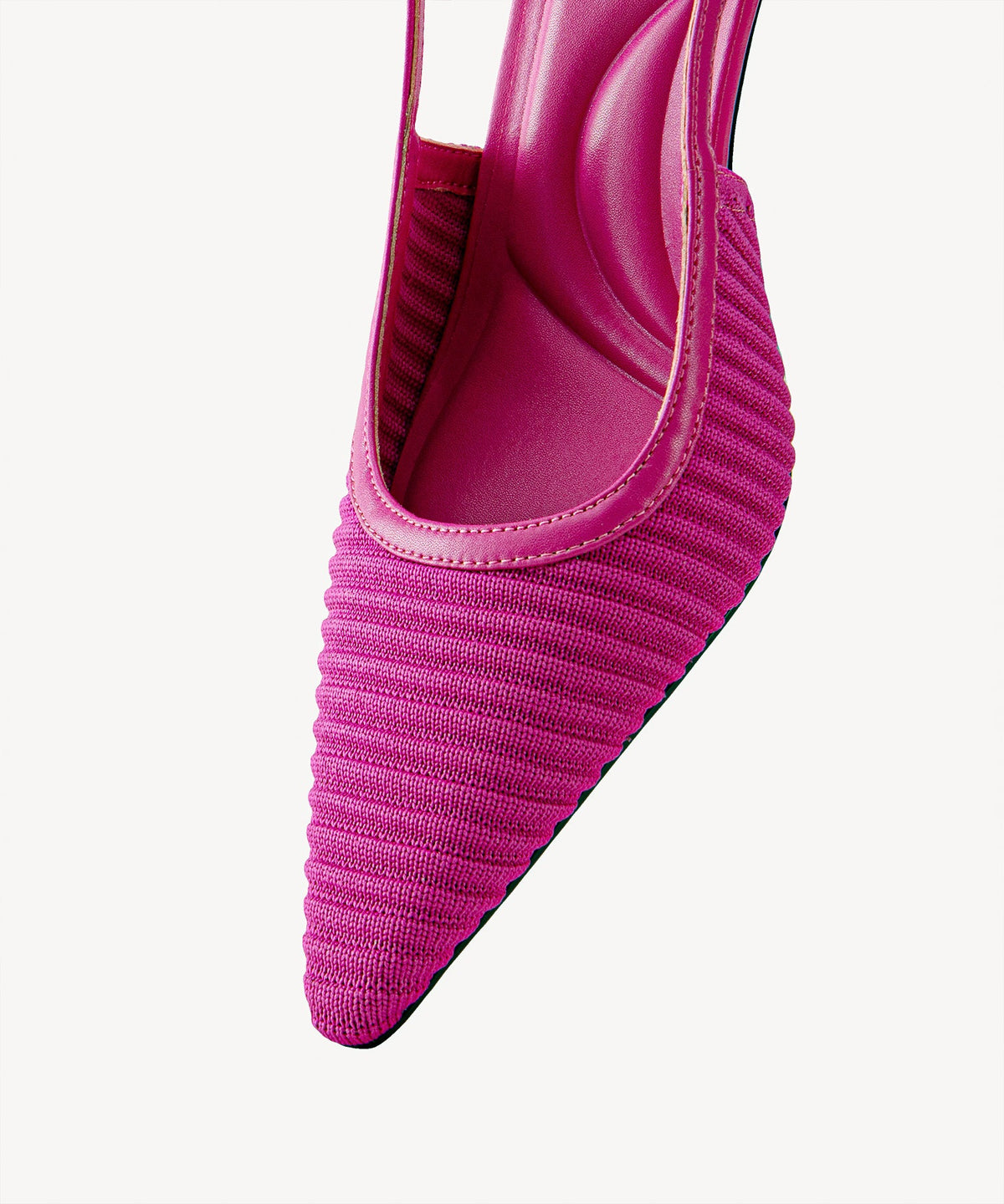 Minimalist Weave Pointed Toe Heeled Slingback