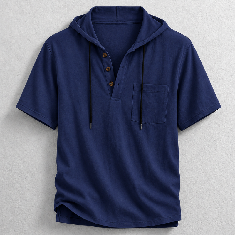Camisa Henley Hudson con capucha