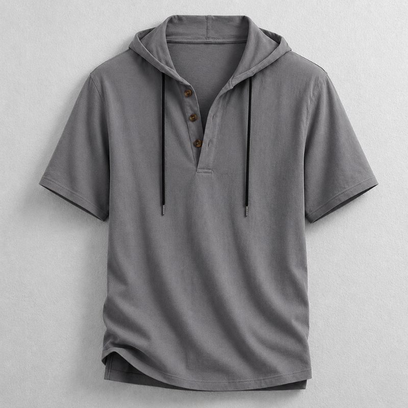 Camisa Henley Blake con capucha
