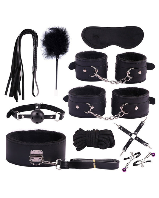 Set de Bondage de Polipiel con Peluche, 10 Piezas