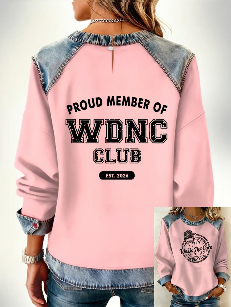 Women's  Retro Funny Proud Member Of Club We Do Not Care Menopause Perimenopause Print  Sweatshirtt