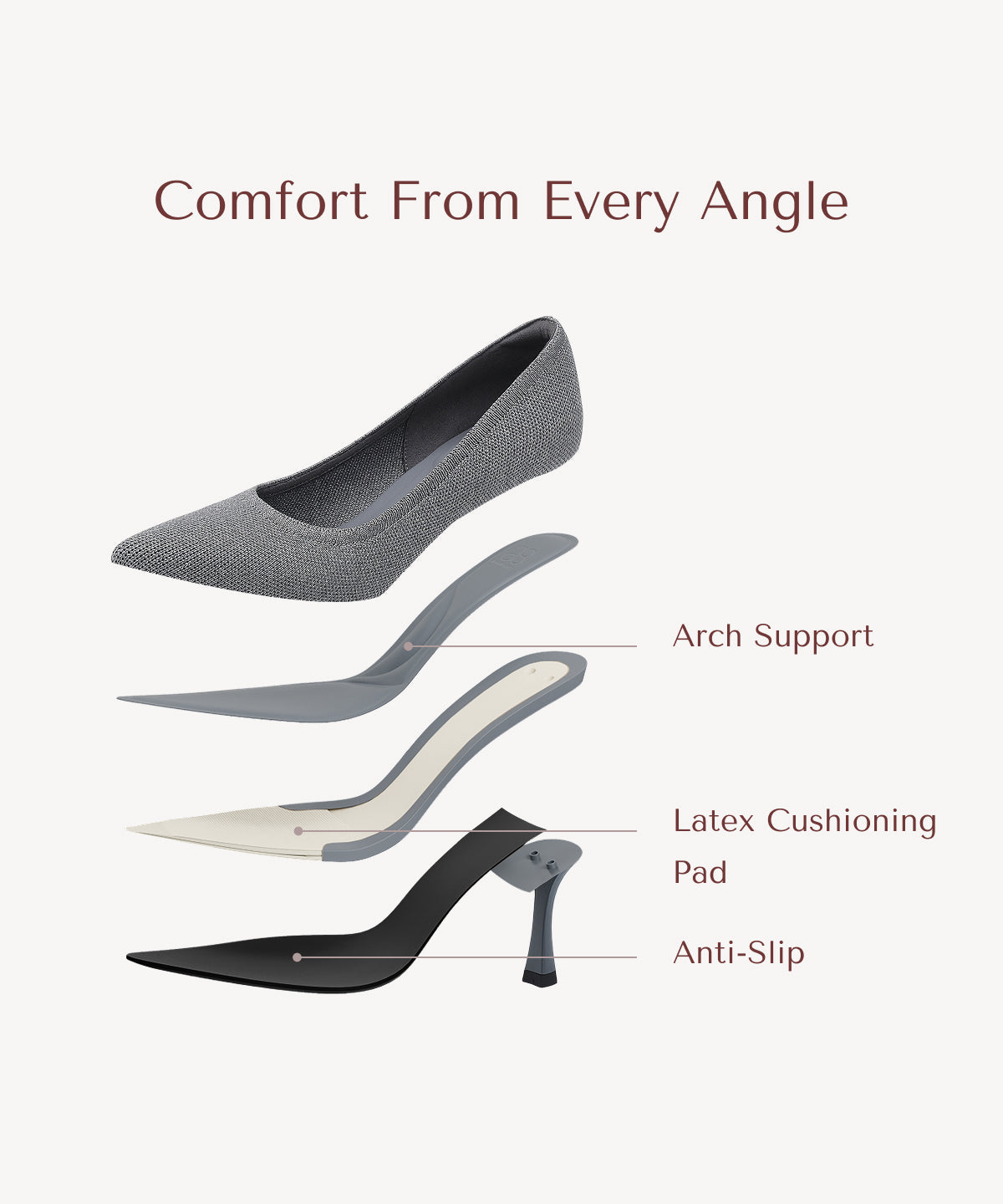 EternalPace Minimalist Stiletto Heeled Pump