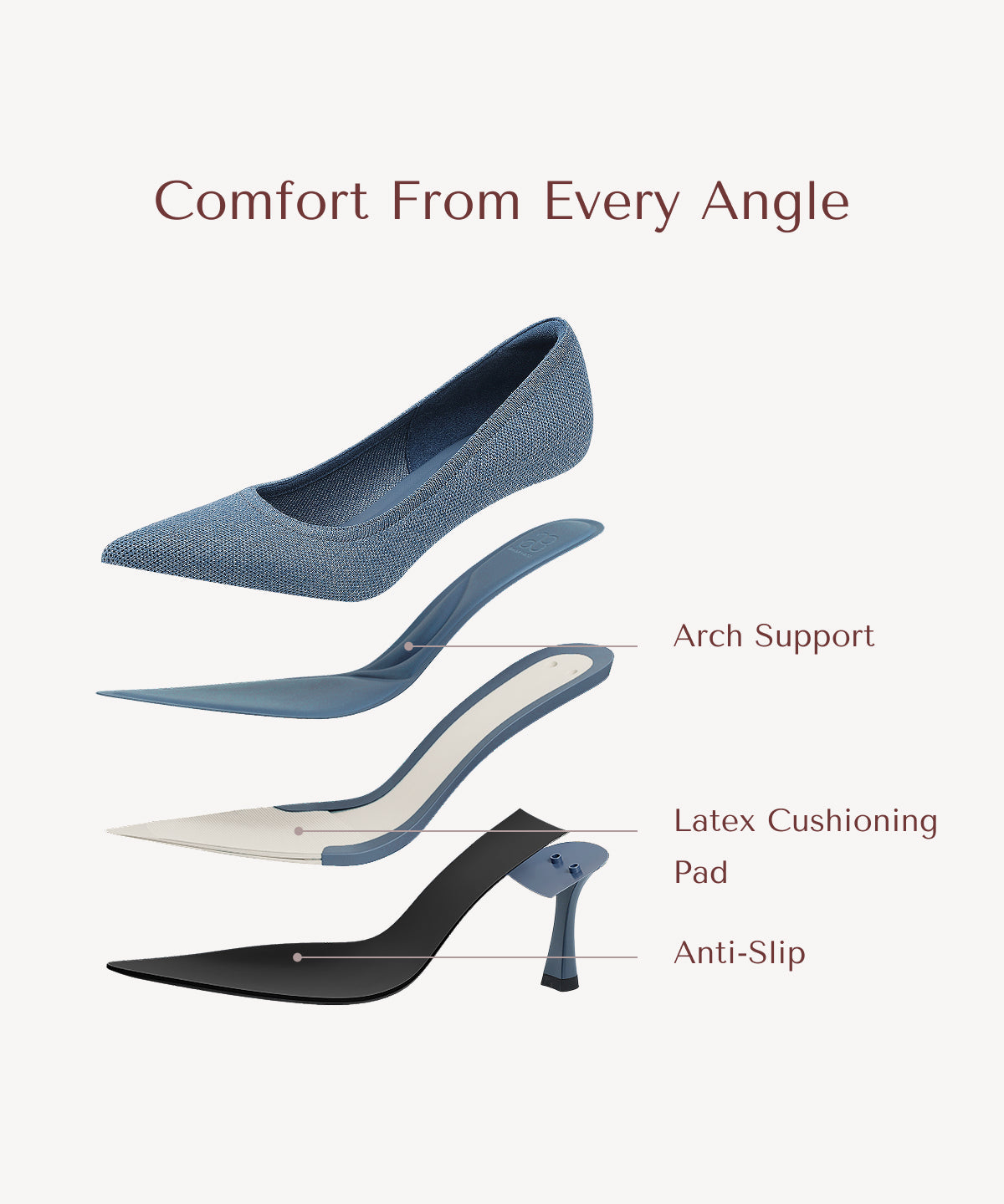 EternalPace Minimalist Stiletto Heeled Pump