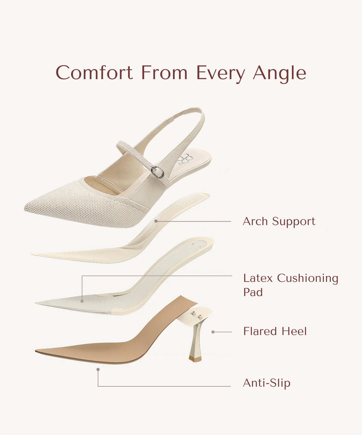 StrikeStep Elegant Stiletto Heeled Slingback