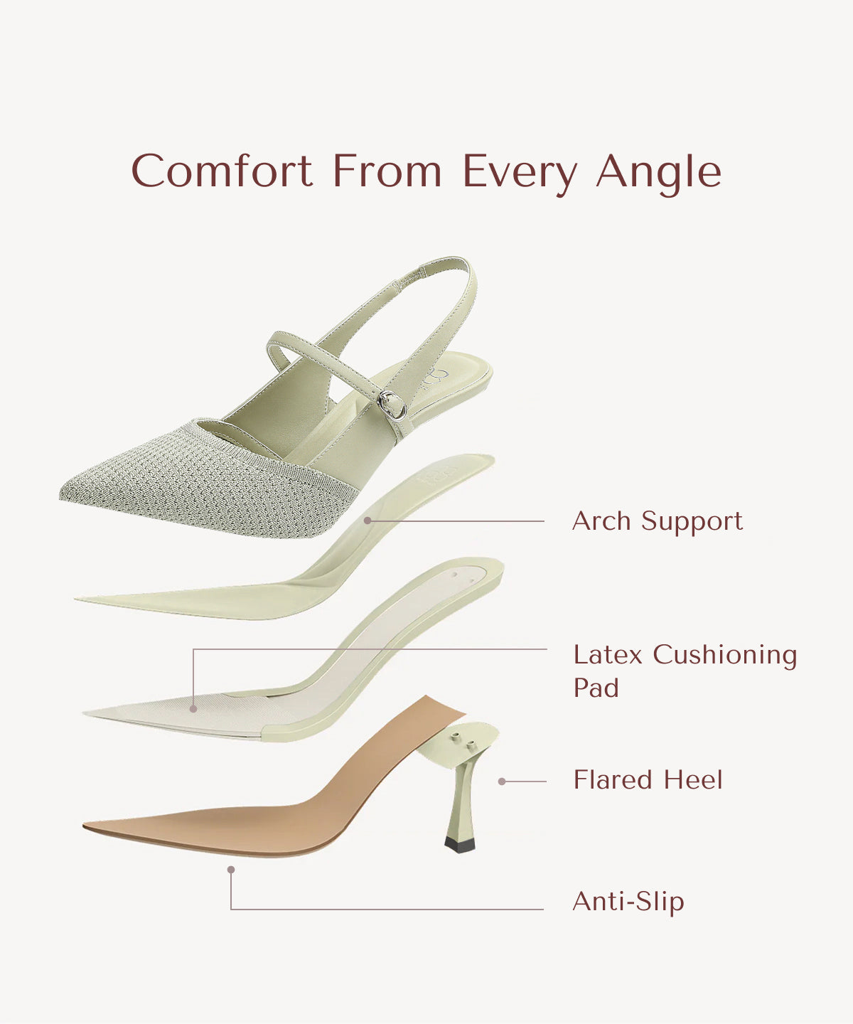 StrikeStep Elegant Stiletto Heeled Slingback