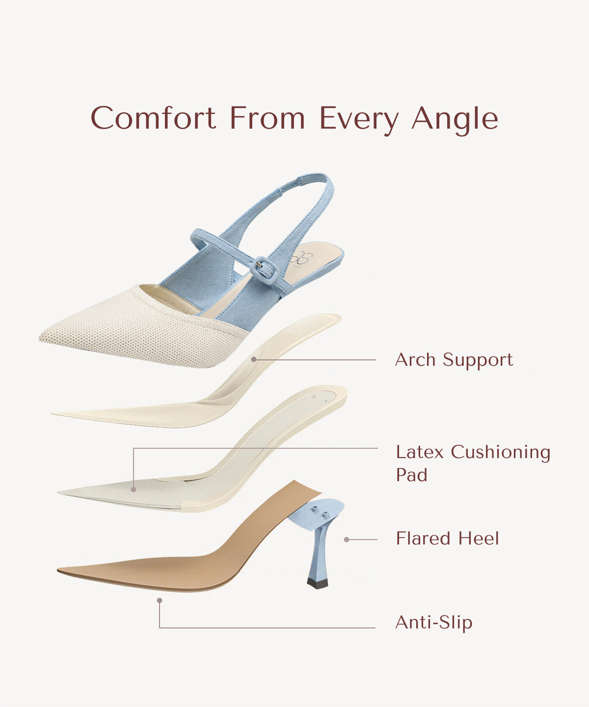 StrikeStep Elegant Stiletto Heeled Slingback