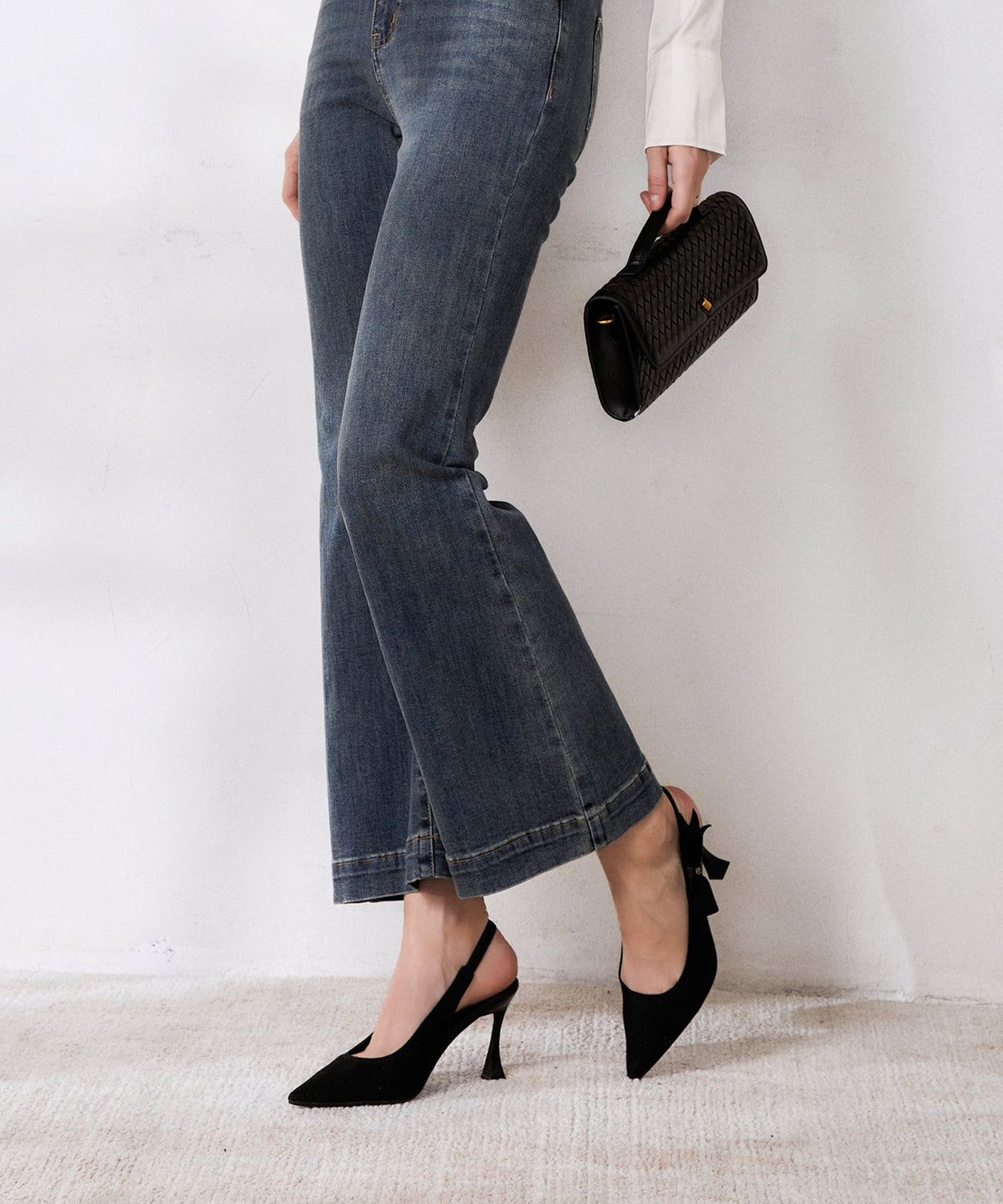 EverLush Bowknot Pointed Toe Heeled Slingback