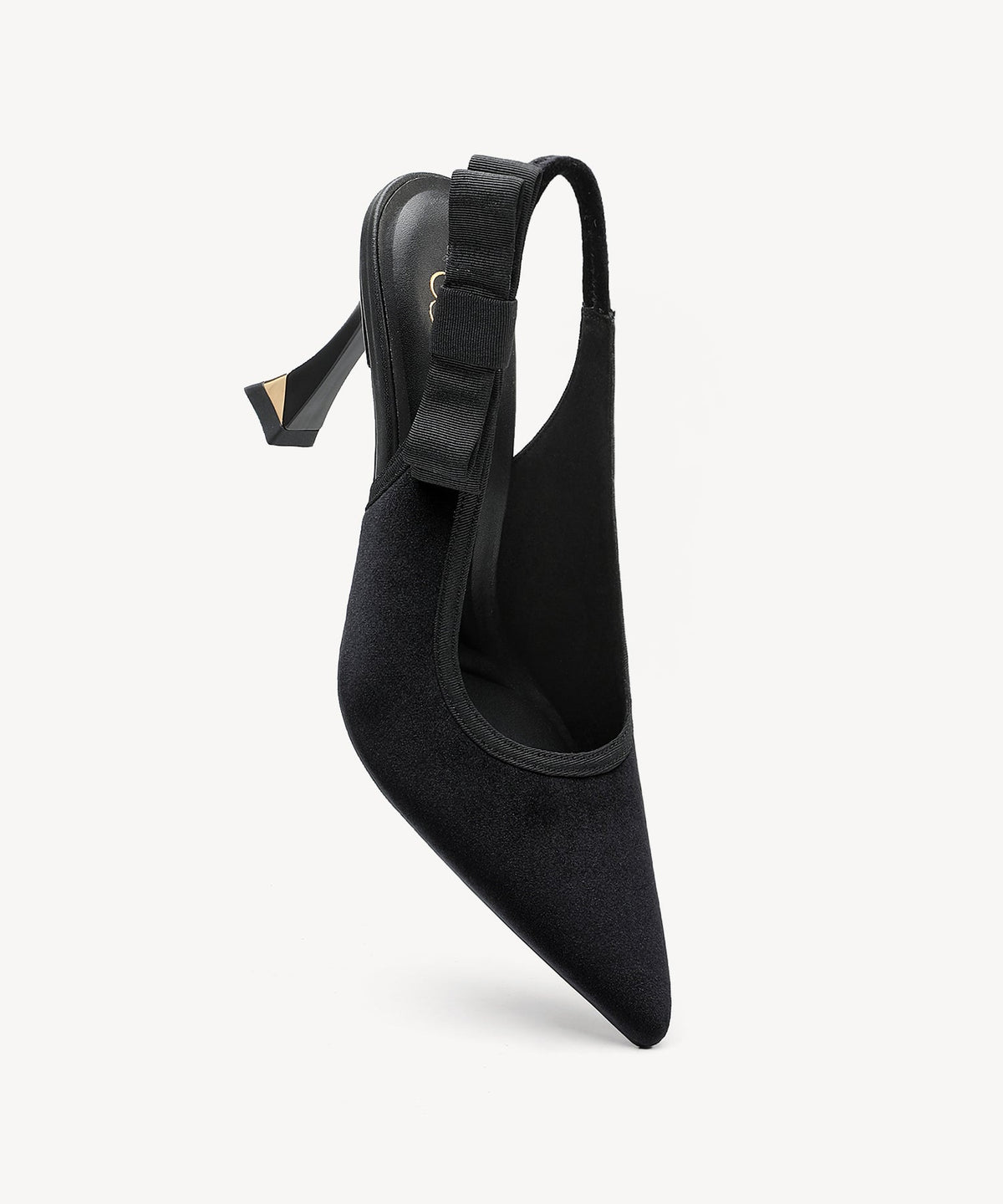 Everlush Velvet Pointed Toe Heeled Slingback