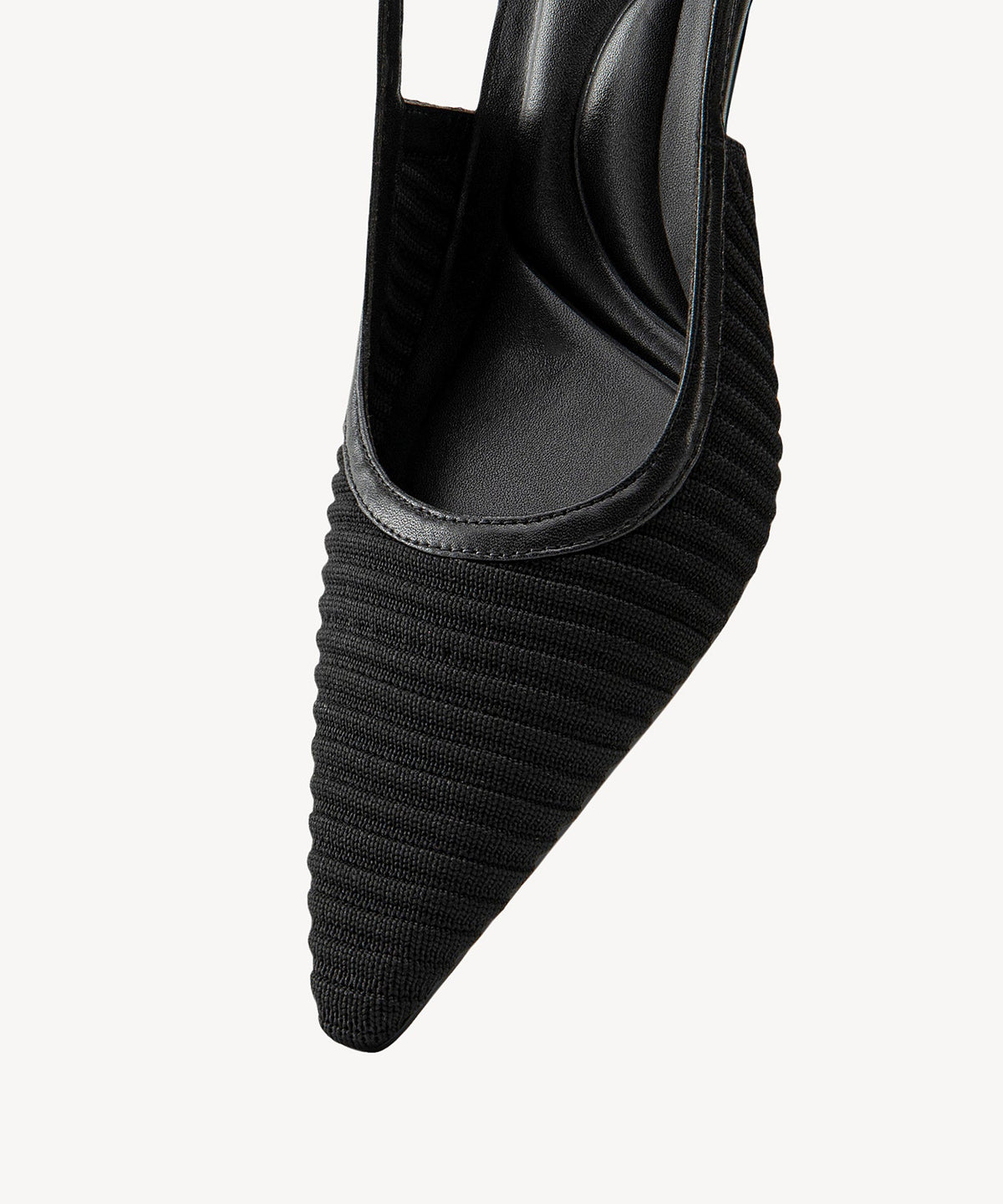 Minimalist Weave Pointed Toe Heeled Slingback