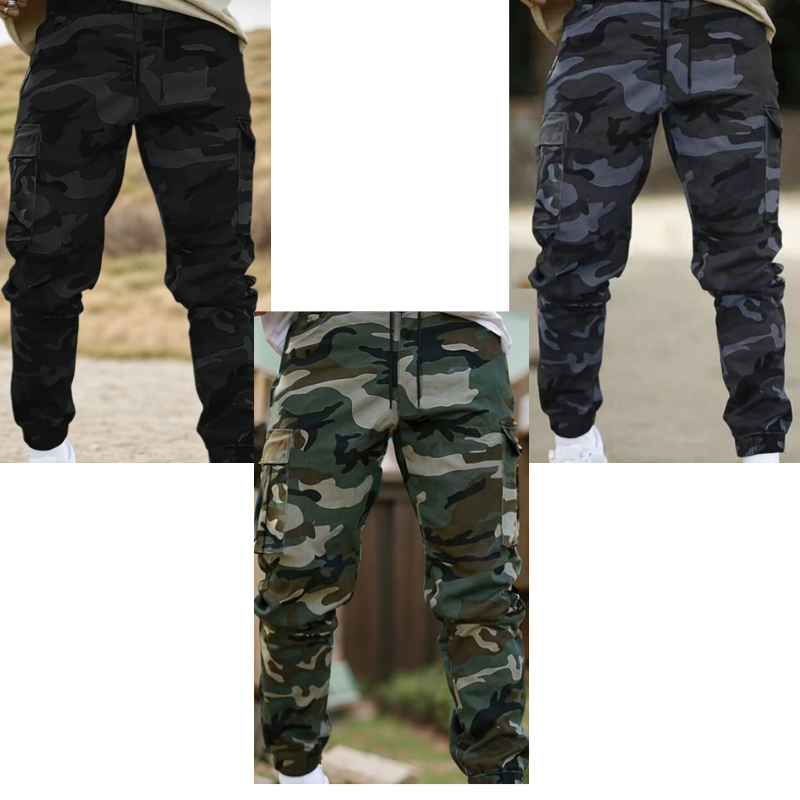 Pantalones de trabajo multibolsillos de algodón y nailon