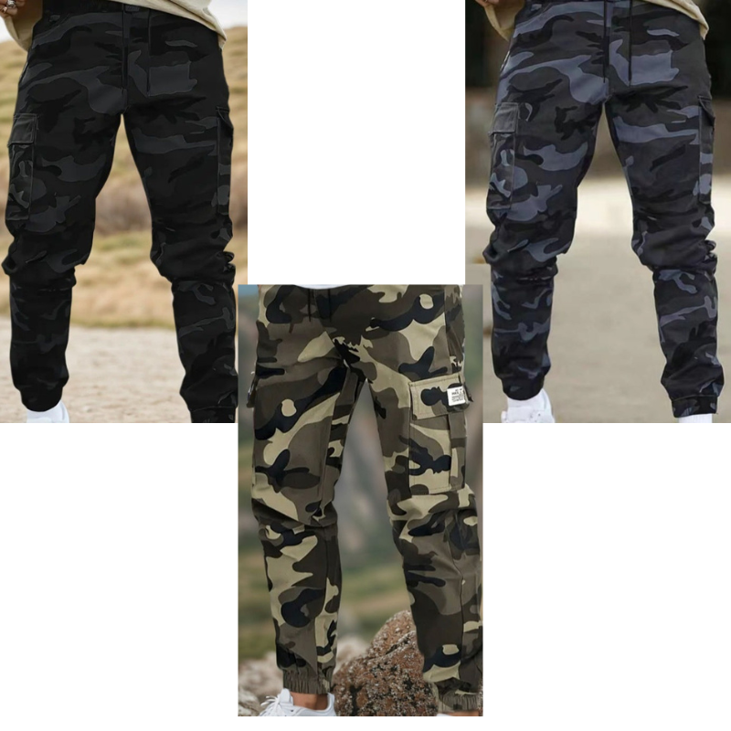 Pantalones de trabajo multibolsillos de algodón y nailon