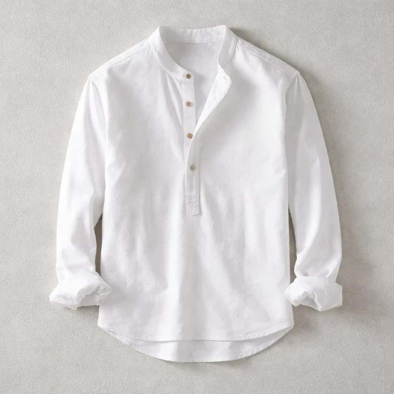 Camisa Henley Osaka de lino