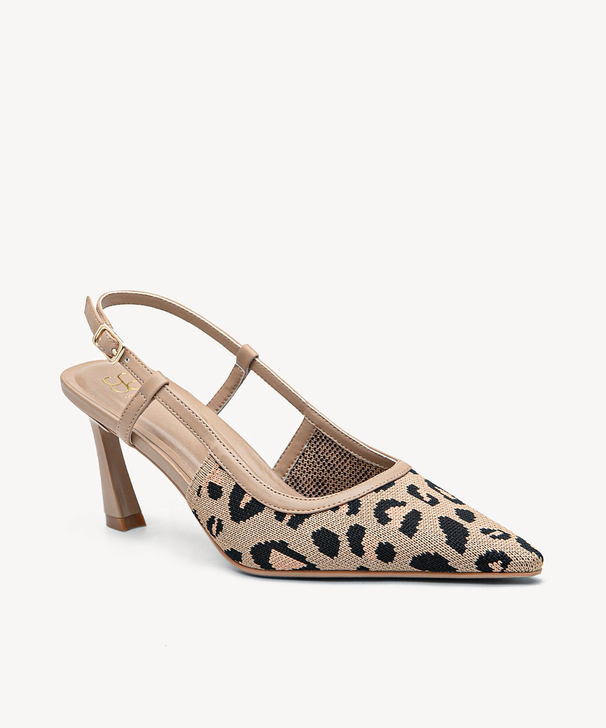 Minimalist Weave Pointed Toe Heeled Slingback