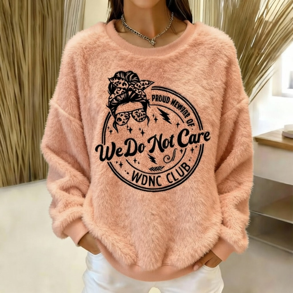 Women's Retro Funny Proud Member Of Club We Do Not Care Menopause Perimenopause Print flannel