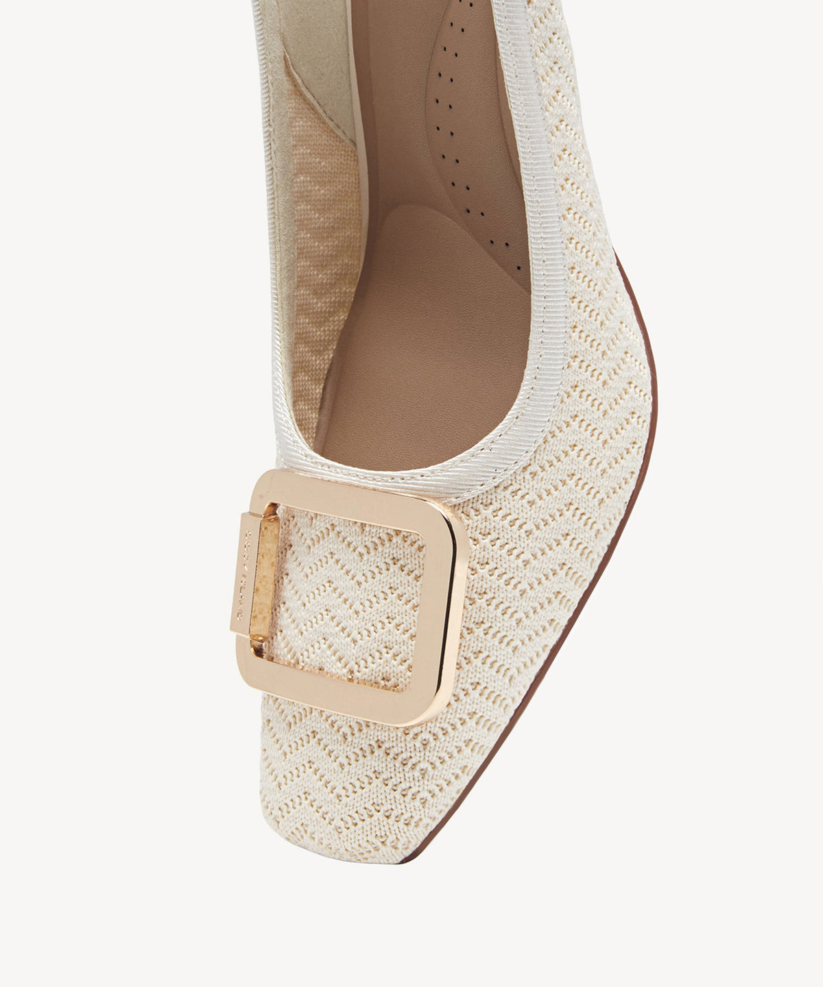 Signature Buckle Square Toe Heeled Pump