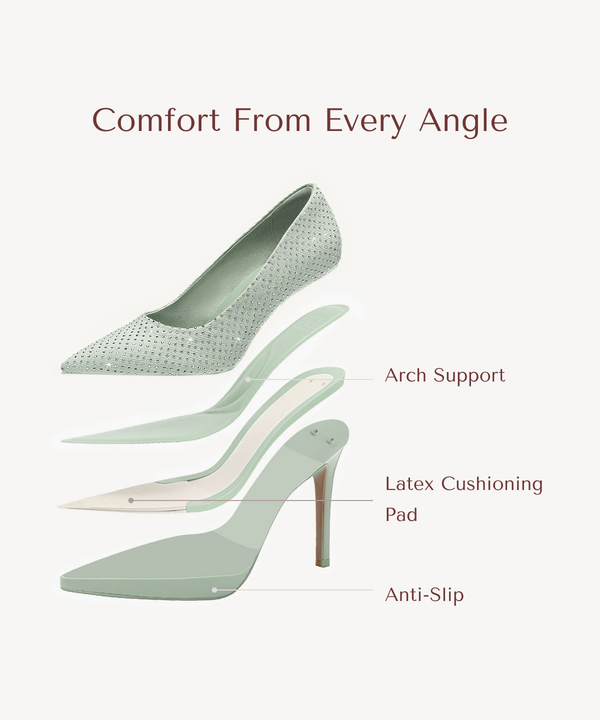 StyleFlex Pointed Toe Heeled Platform Pump