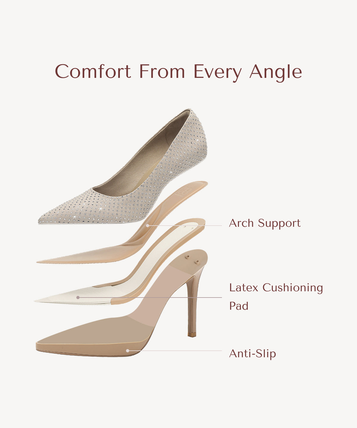 StyleFlex Pointed Toe Heeled Platform Pump