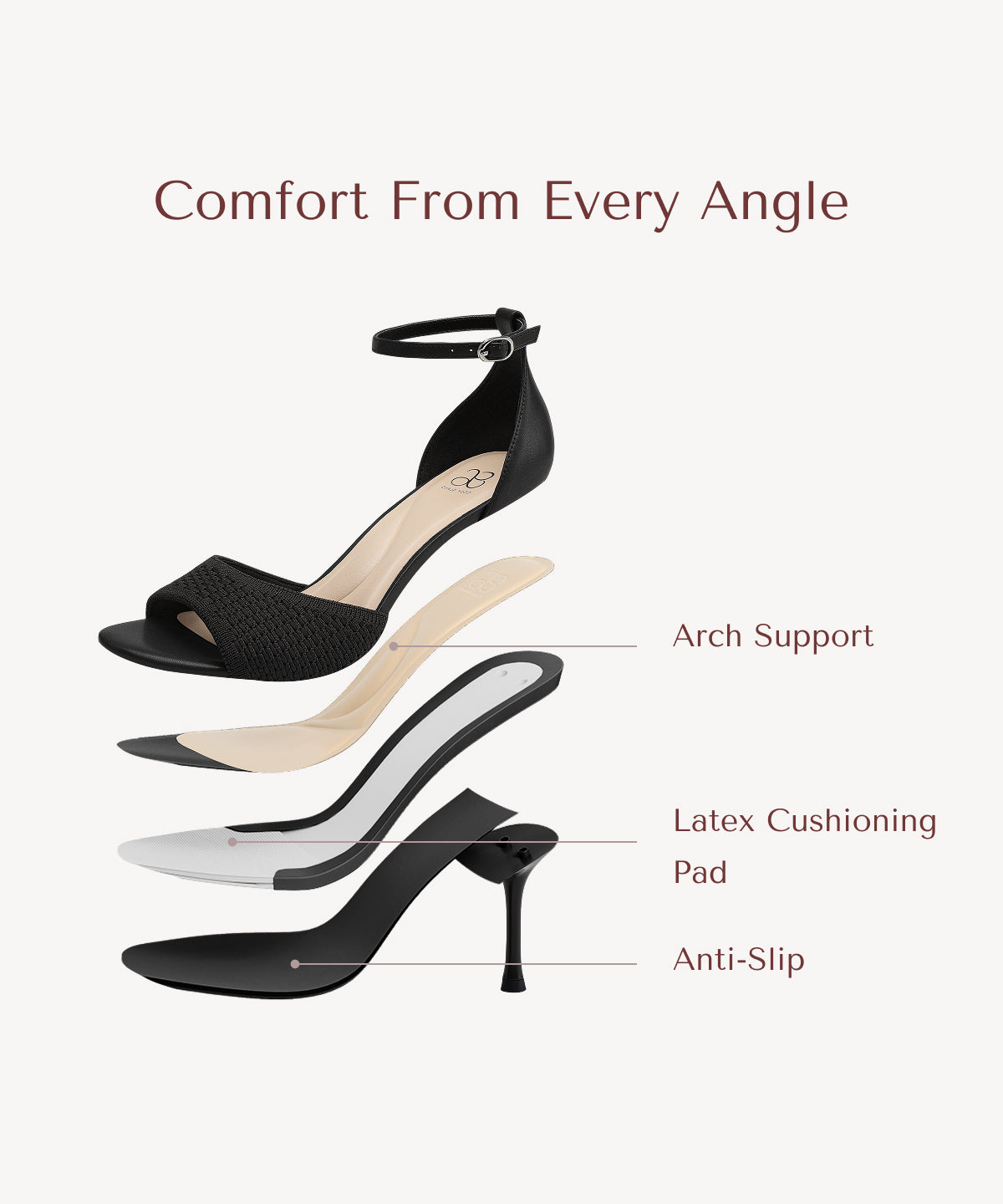 Minimalist Ankle Strap Heeled Sandal