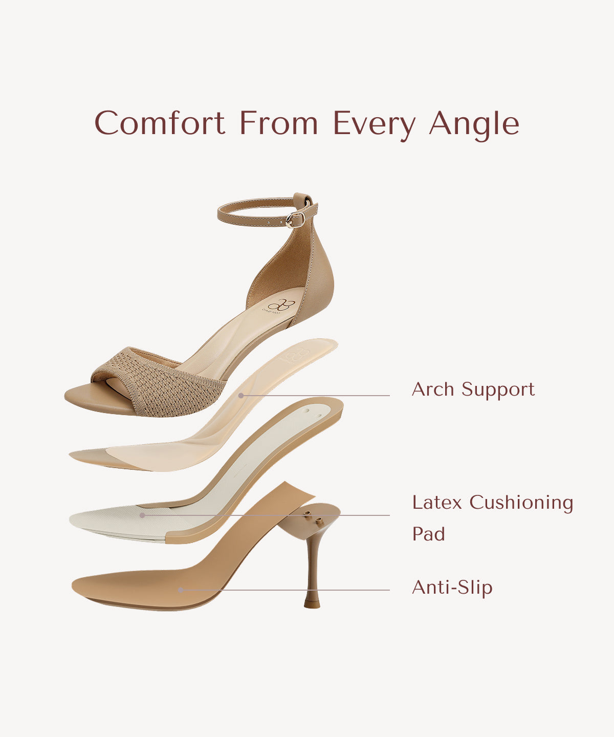 Minimalist Ankle Strap Heeled Sandal