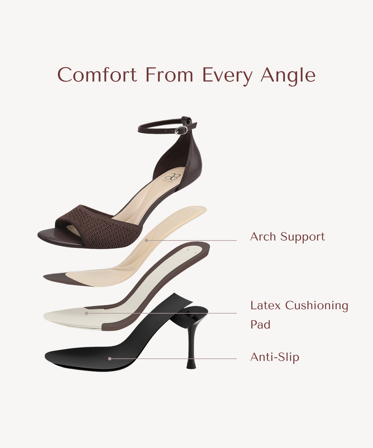 Minimalist Ankle Strap Heeled Sandal