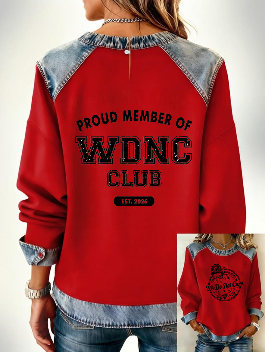 Women's  Retro Funny Proud Member Of Club We Do Not Care Menopause Perimenopause Print  Sweatshirtt