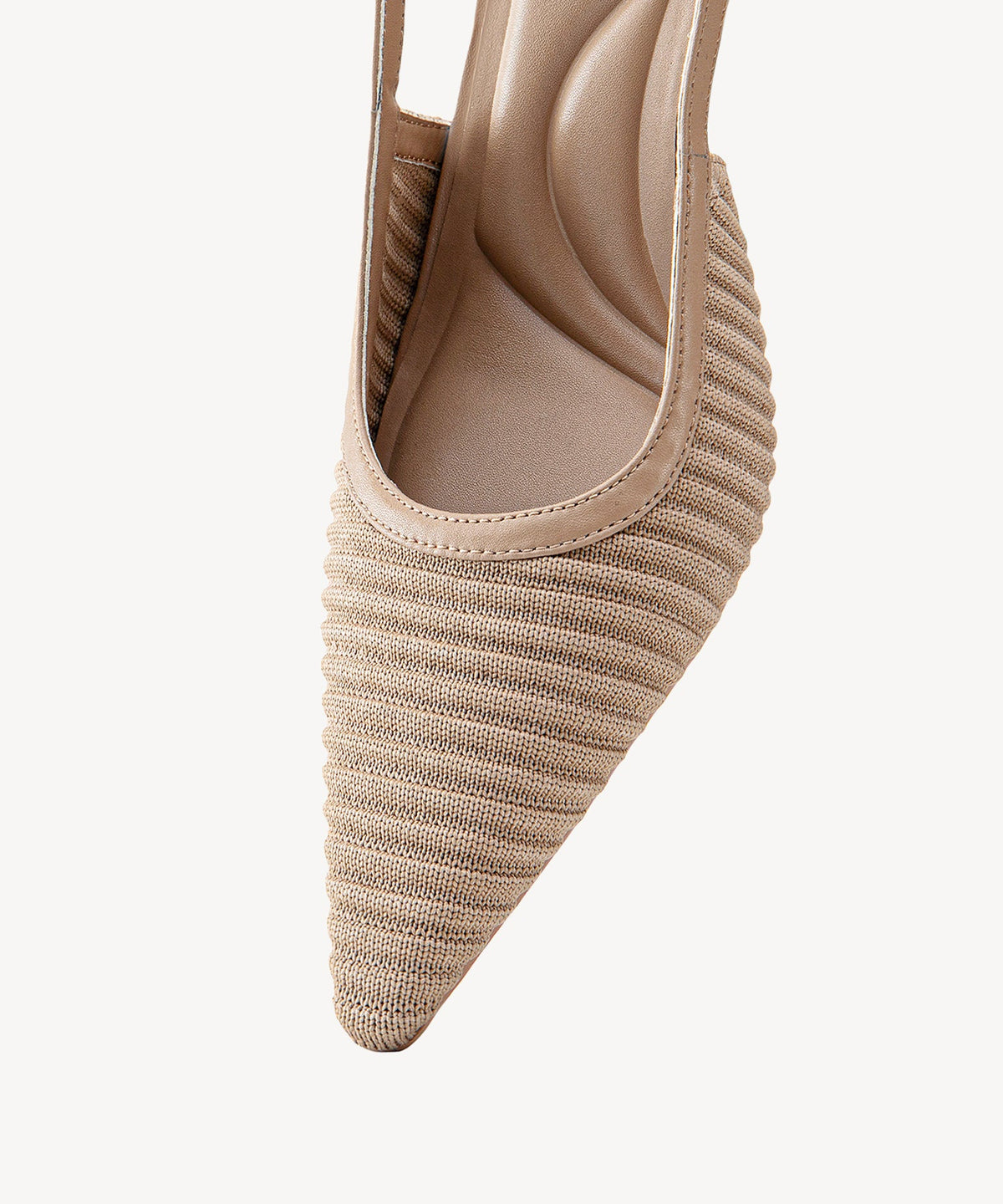 Minimalist Weave Pointed Toe Heeled Slingback