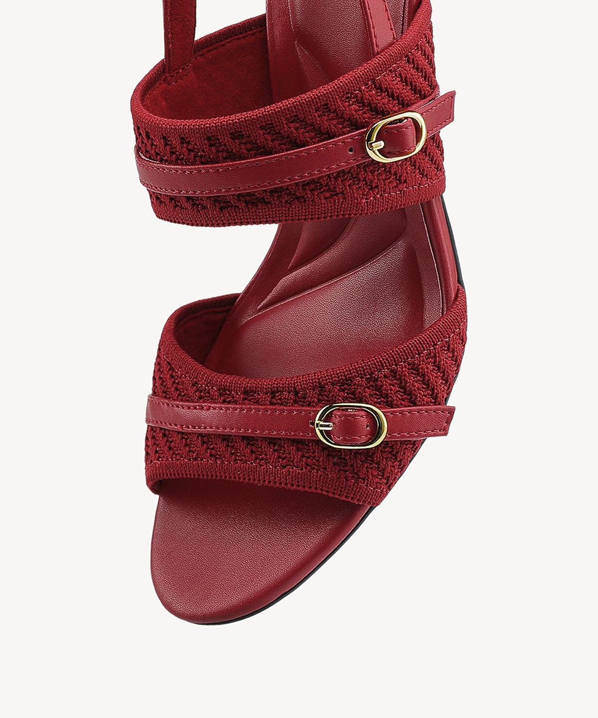SteadyWeave Block Heeled Double Strap Sandal