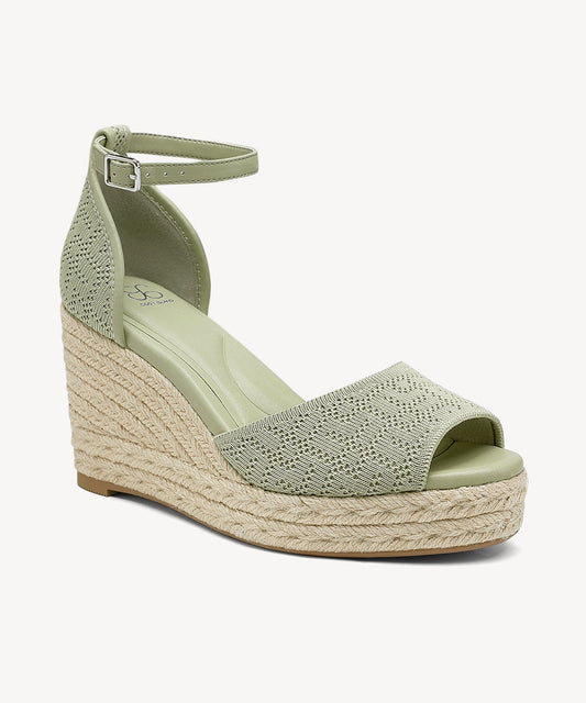 Commute Espadrilles Round Toe Wedge Sandal