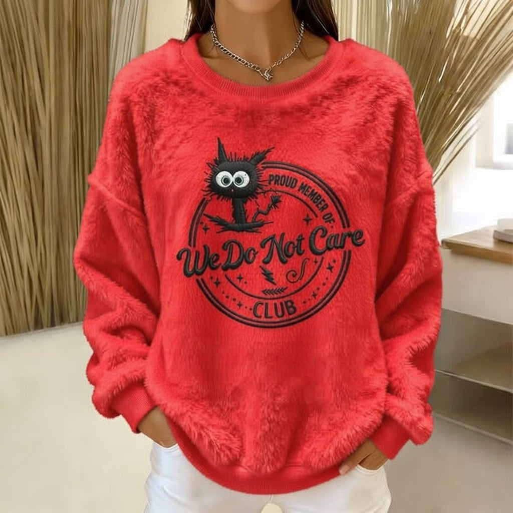 Women's Retro Funny Proud Member Of Club We Do Not Care Menopause Perimenopause Print flannel
