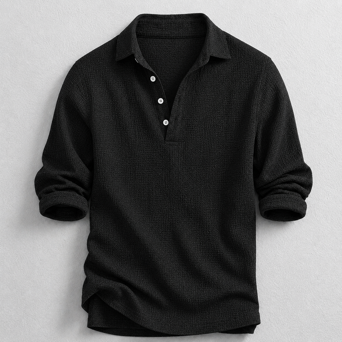 Camisa Henley Calvin de algodón y lino