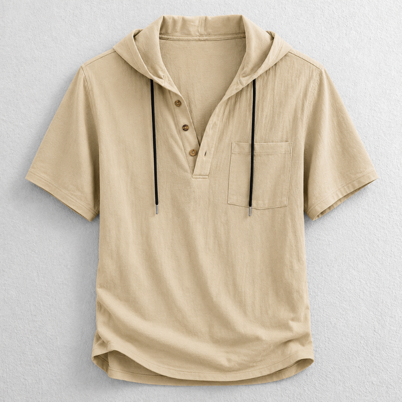 Camisa Henley Hudson con capucha